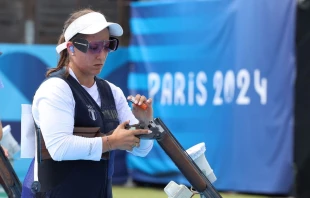 Adriana Ruano durante la competición en los Juegos Olímpicos de París 2024. Crédito: Cortesía Adriana Ruano.