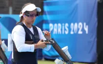 Adriana Ruano durante la competición en los Juegos Olímpicos de París 2024.