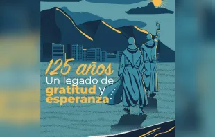 Detalle del poster oficial de la celebración por los 125 años de la presencia de los Agustinos Recoletos en Venezuela Crédito: Agustinos Recoletos de Venezuela