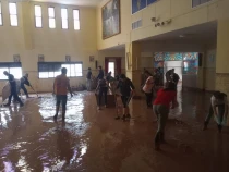 Imagen de la inundación de la parroquia de Santa Fe en Alfafar (Valencia, España).