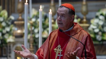 El Cardenal Artime durante su homilía en la Misa de Santiago Apóstol en la iglesia de los españoles en Roma