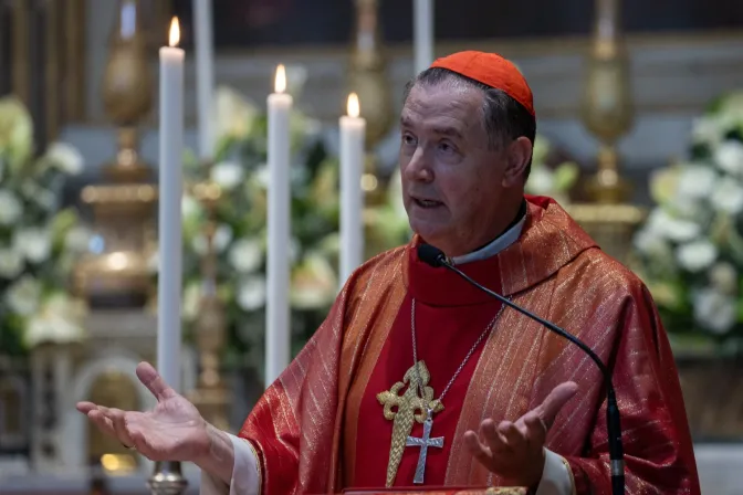 El Cardenal Artime durante su homilía en la Misa de Santiago Apóstol en la iglesia de los españoles en Roma