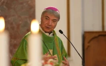 Mons. Domenico Battaglia, Arzobispo de Nápoles (Italia) y futuro cardenal.