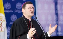 El Nuncio Apostólico en Colombia, Mons. Paolo Rudelli, durante el Congreso Misionero Nacional en julio de 2024.