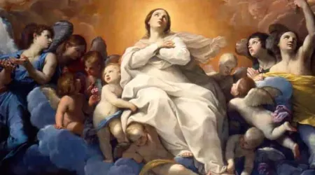 Parte de la pintura de la Asunción de la Virgen María realizada por Guido Reni