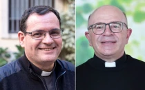 Los sacerdotes Fernando Enrique Ramón Casas y Arturo Javier García Pérez, nombrados obispos auxiliares de Valencia (España).