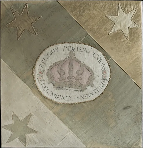 Flag of the Trigarante Army of 1821. Credit: National Museum of History; National Institute of Anthropology and History