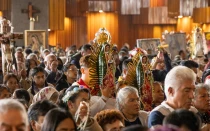 Peregrinación para ver a la Virgen de Guadalupe.