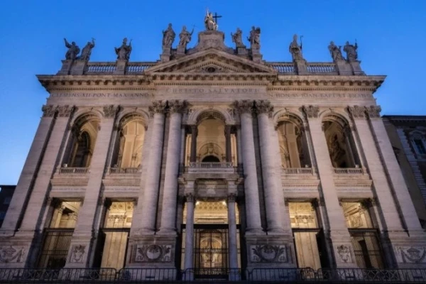 Imagen de la Basílica de San Juan de Letrán. Crédito: Daniel Ibáñez/EWTN News