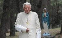 Benedicto XVI, con la mano fracturada, ofreció una reflexión sobre los abuelos de Jesús.