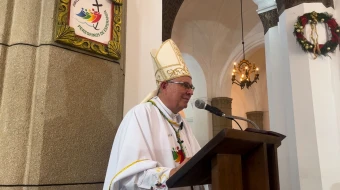 Mons. Raúl Biord durante su homilía en la misa de inauguración del Año Jubilar 2025 en Caracas.