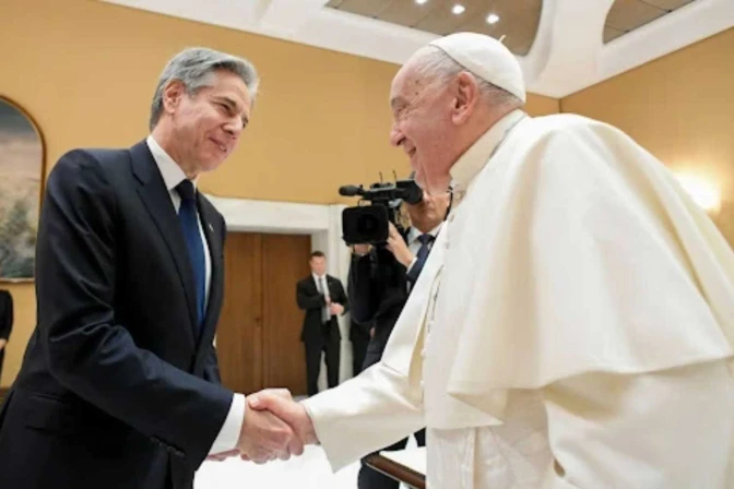 Antony Blinken y el Papa Francisco