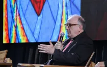 Mons. Graziano Borgonovo durante su intervención del 12 de septiembre.