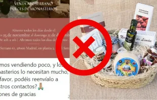 Mensaje viralizado por WhatsApp sobre las ventas de Navidad en los conventos. Cru00e9dito: ACI Prensa 