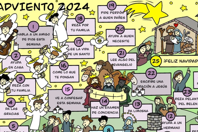 Calendario de Adviento 2024 del sacerdote Francisco Javier Bronchalo  29112024