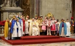 Los Cantores de la Estrella junto al Papa Francisco en la Misa del 1 de enero en la basílica de San Pedro