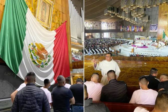 Jóvenes encarcelados visitan a la Virgen de Guadalupe