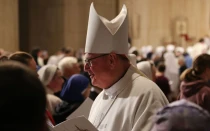 El Cardenal Timothy Dolan, Arzobispo de Nueva York, en una Misa por la vida en enero de 2020 en Washington D.C.