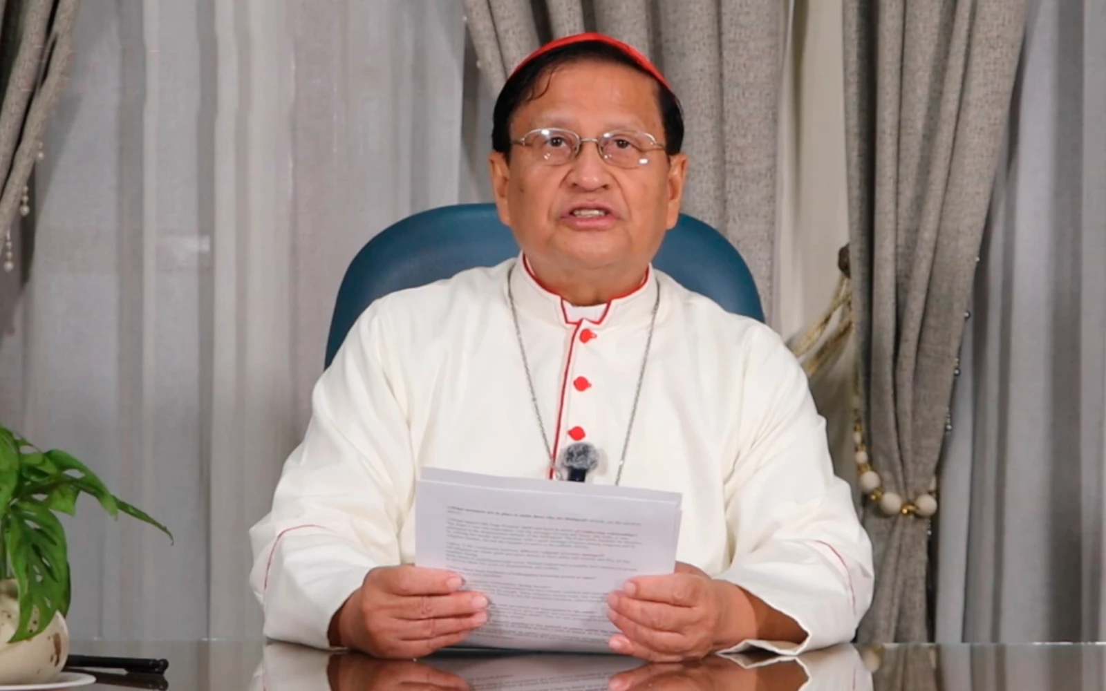 El Cardenal Charles Maung Bo, durante su entrevista con ACI Prensa y EWTN.?w=200&h=150