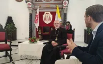 El Cardenal Pierbattista Pizzaballa durante su entrtevista con ACN.