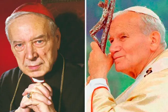 El Beato Cardenal Stefan Wyszynski y San Juan Pablo II.