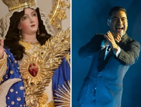 Cantante Carlos Rivera dona vestido para la Virgen de la Caridad de Huamantla, México