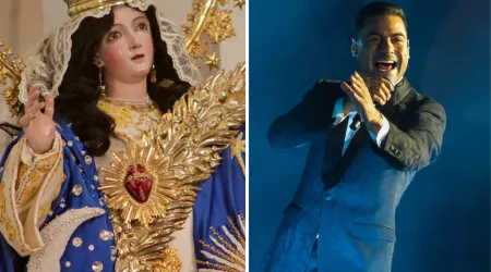 Carlos Rivera dona vestido para la Virgen de la Caridad de Huamantla, México