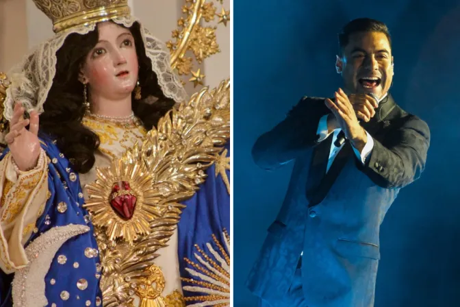 Carlos Rivera dona vestido para la Virgen de la Caridad de Huamantla, México