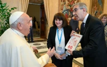 Imagen de la audiencia con Cáritas de Toledo esta mañana en el Vaticano