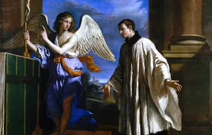 La vocación de San Luis Gonzaga siempre enfocada en la cruz. Crédito: Dominio Público / Wikimedia Commons