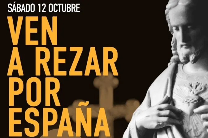 Detalle del cartel anunciador de la Misa organizada por EWTN España por el día de la Hispanidad.