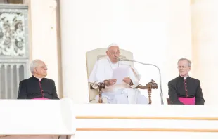 El Papa Francisco en la Audiencia General de este 29 de mayo Crédito: Daniel Ibáñez/ EWTN News