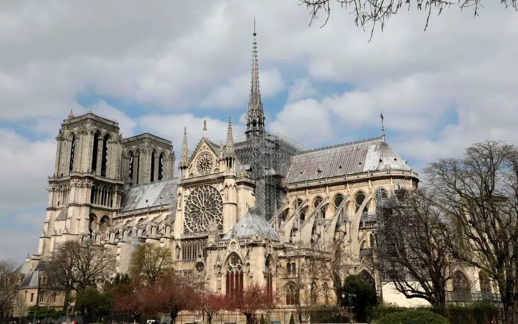 Una fotografía tomada el 27 de marzo de 2019 muestra un andamio durante la restauración de la Catedral de Notre-Dame de París.?w=200&h=150