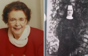 El 13 de noviembre, la Conferencia de Obispos Católicos de los Estados Unidos votó a favor de avanzar con las causas de canonización de la sierva de Dios Gertrude Agnes Barber (izquierda) y la hermana benedictina Annella Zervas. Crédito: Foto cortesía del Instituto Nacional Barber / foto cortesía de Joanne Zervas