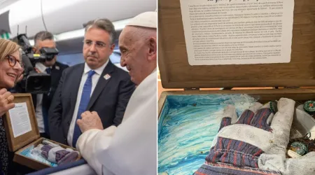 Regalan al Papa Francisco guante de joven que recoge basura en Costa Rica