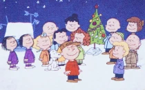 Postal de la “La Navidad de Charlie Brown”.