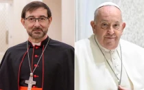 El Cardenal José Cobo y el Papa Francisco.