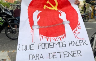 Un venezolano sostiene una pancarta durante una de las protestas ciudadanas de los últimos días. Crédito: Vente Venezuela.