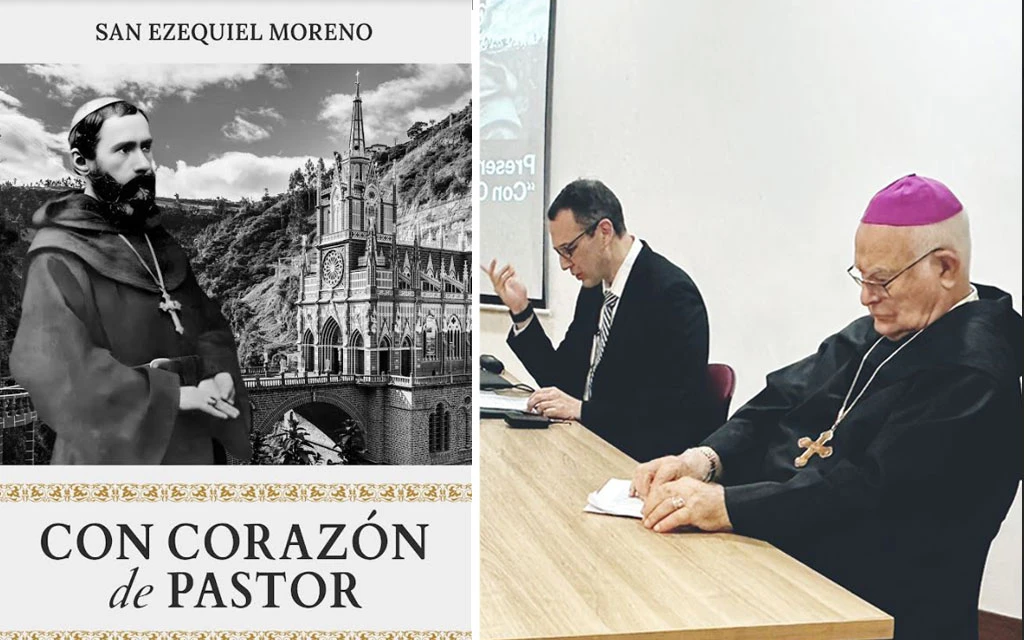 La portada del libro "Con Corazón de Pastor" y los presentadores en Costa Rica: Mons. Ángel San Casimiro y Luis Fernando Calvo.?w=200&h=150