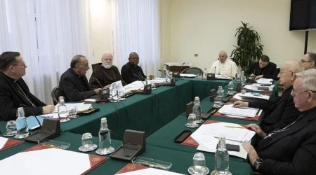 El Papa Francisco y el Consejo de Cardenales en la Casa Santa Marta en el Vaticano 03122024