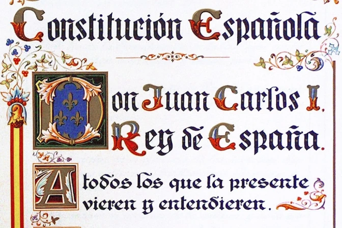 Portada de la Constitución Española de 1978.