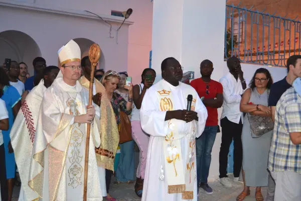 Procession of the Virgin Mary in Tunisia. Credit: Parish of Saints Augustine and Fidelis in La Goulette, Tunisia.