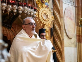 Así se celebró el Corpus Christi en el Santo Sepulcro donde Cristo resucitó