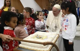El Papa Francisco celebra su cumpleaños en el Vaticano. Crédito: Vatican Media 