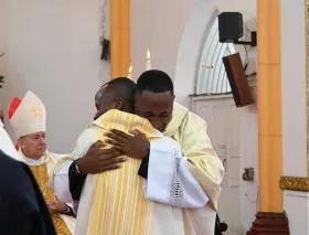 2 brothers are ordained in the same ceremony in Colombia: one a deacon and the other a priest