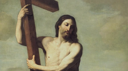 Cristo abrazando su cruz