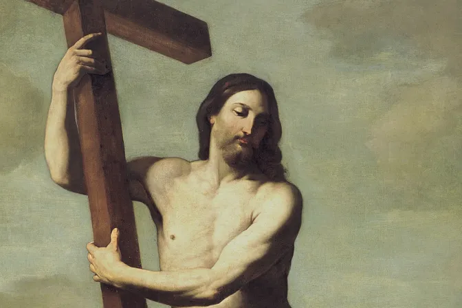Cristo abrazando su cruz