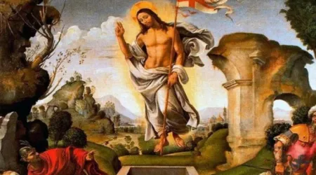 Cristo resucitado. Pintura de Raffaellino del Garbo.