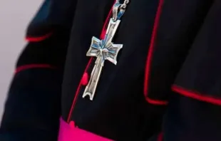 Cruz pectoral de un obispo. Crédito: Daniel Ibáñez / ACI Prensa null