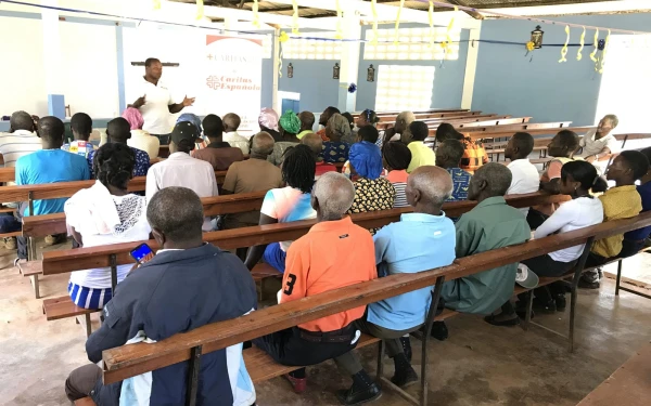 Livestock breeding course in Haiti. Credit: Caritas Haiti.